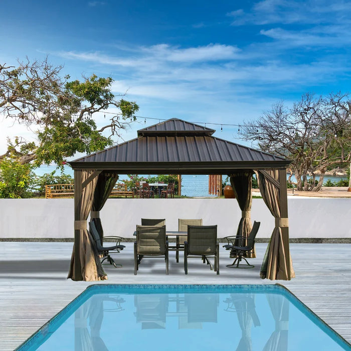 12 Ft. W x 12 Ft. D Aluminum Patio Gazebo