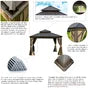12 Ft. W x 12 Ft. D Aluminum Patio Gazebo