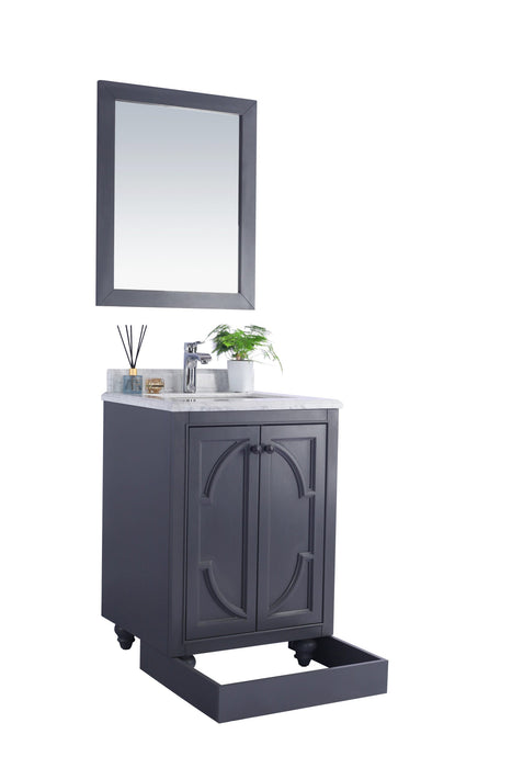 Laviva - Odyssey 24" Maple Grey Bathroom Vanity with White Quartz Countertop