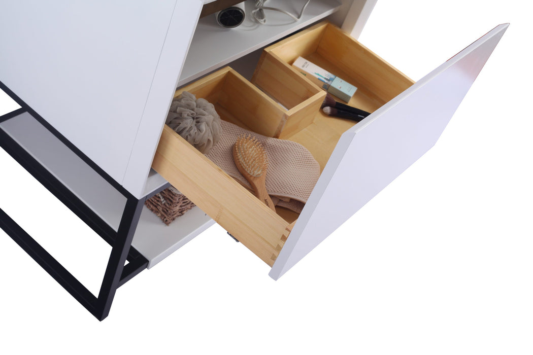 Laviva - Alto 30" White Bathroom Vanity with Pure White Phoenix Stone Countertop