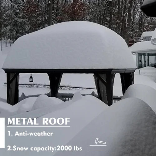 Annelyse 12 Ft. W x 10 Ft. D Aluminum Patio Gazebo (Gray)
