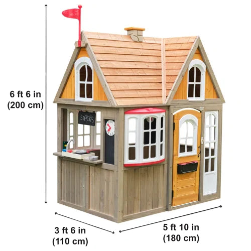 Greystone Cottage Wooden Outdoor Playhouse