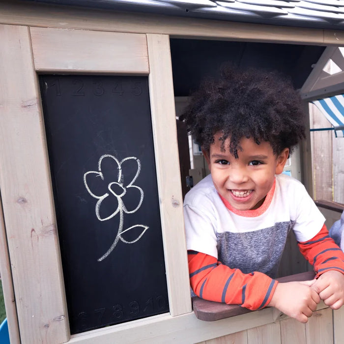 Hillcrest 4.49' x 4.49' Outdoor Solid Wood Playhouse
