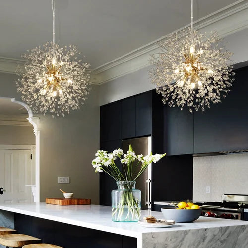 Gold Lakeyah Dimmable Sputnik Sphere Chandelier