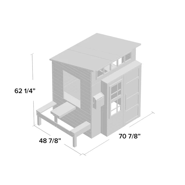 Modern 70.9''x 48.9'' Outdoor Playhouse